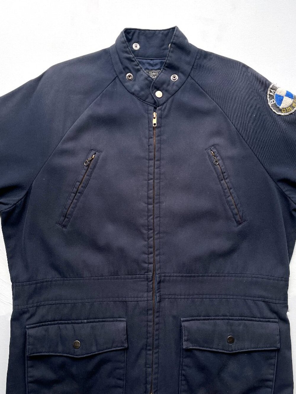 Vintage 70s Sears Work Leisure Blue Mechanics Jumpsuit Coveralls Size 44 - Picture 2 of 8
